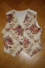 Replay Weste NEU Brokat Gr.38 / Kinder 176 creme-kahki-rot-gold