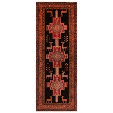 Perserteppich Orient Ardebil 306x118 cm Handarbeit Schwarz