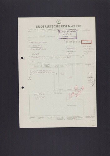Wetzlar rechnung 1956 - rechnung,