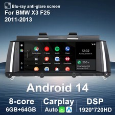 8.8'' Android 14 Autoradio CarPlay DAB+ 64GB GPS Navi Für BMW X3 F25 X4 F26 NBT