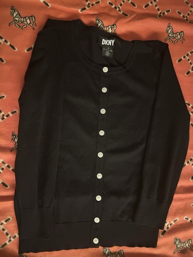 Dkny strickjacke schwarz - strickjacke, gr.s