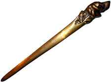 ? Antiker Bronze Brieföffner Hund Jagdhund Jugendstil - 22,3 x 2,2 cm / 124,81g