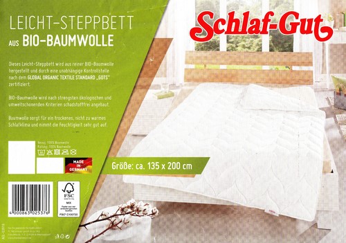 Schlafgut leicht steppbett - schlafgut, 135