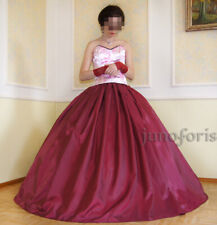 ☆ Ballrock Taftrock für Ballkleid Weinrot Ballnacht Krinoline 5 m ☆