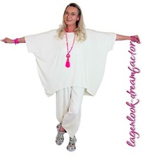 Lagenlook Ballon-Jersey-Pulli
