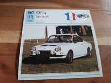 Simca 1200 S Coupe   - Geschichte & Technische Daten -  Karte