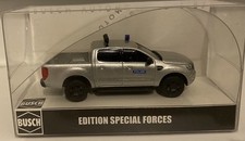 BUSCH FORD RANGER PICKUP SILBER POLIZEI SWAT / GSG9 / SEK EDITION SPECIAL FORCES