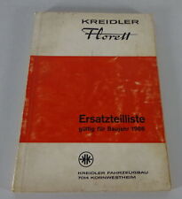 Teilekatalog / Ersatzteilliste Kreidler Florett Baujahr 1966