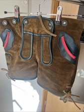 Lederhose Kind Gr.116, Alpen Kitz Austria/getragen,gut, Echtes Leder