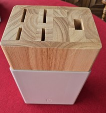 - ZWILLING MESSERBLOCK - Zust. sehr gut, Holz + rosa-beige, 5 Teile, OHNE MESSER