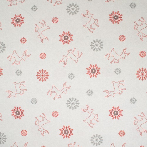 Dekostoff hirsch sterne beige - hirsch,
