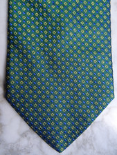 SARTO ITALY  Designer Krawatte 100% Seide #LEGER IN DUNKELGRÜN/ KLEINE MUSTER#