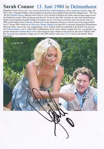 Autogramm sarah connor - autogramm,