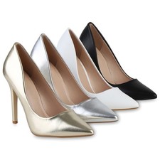 Damen High Heels Pumps Spitze