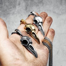 Rabe Schädel Halskette