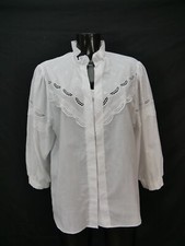 Gr.48 Trachtenbluse weiß