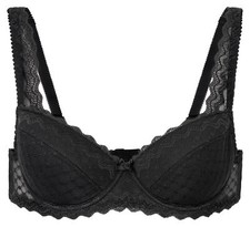 BH mit Bügel Spitze schwarz weiß T-Shirt dreistufig komfort Push-Up gefüttert