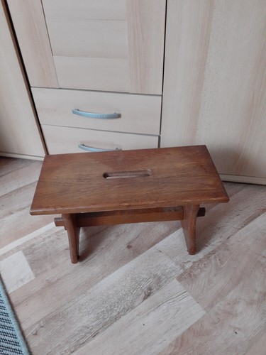 Hocker massivholz eiche antik - massivholz,
