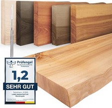LAMO Manufaktur® Wandregal Wandboard Hängeregal Holzregal Echtholz Bücherregal