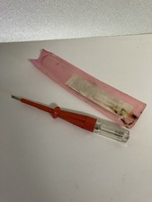 DDR Stromprüfer 110-250V Phasenprüfer Schraubendreher TGL 200-7074 mit Etui Neu