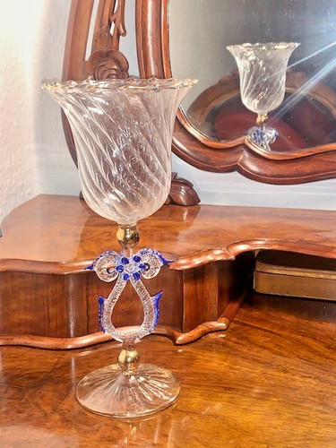Murano glas kelch 1860 - murano, jahr