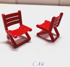 Playmobil Klappstuhl 2x rot
