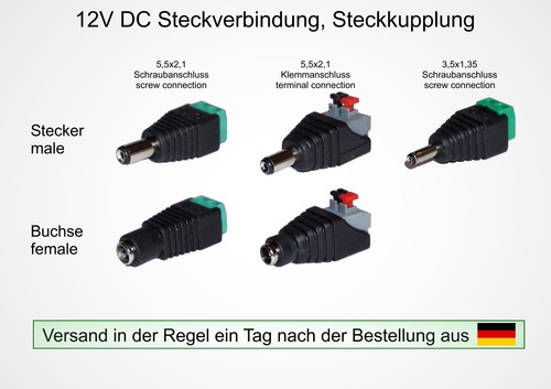 12v steckverbinder - dc,