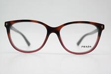 Brille Prada VPR 14R Braun Silber Gold Oval Brillengestell eyeglasses Neu