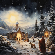 Wandbild Bethlehem Geburt Jesu