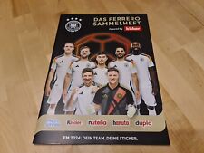 Ferrero Sammelheft EM Sammelalbum Panini UEFA Euro 2024 mit 60 Stickern