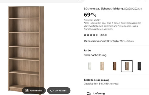 Ikea billy bücherregal - billy,