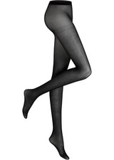 Strumpfhose mit Glitzergarn Gr. 40/42 Schwarz Silber Damen Strumpf-Hose Neu*