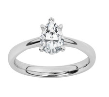 950 Platinum 1.00 Karat Birne