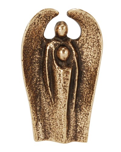 Schutzengel figur aus bronze - aus,