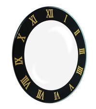 Minot | Mineral Uhrenglas gewölbt rund | schwarzer Rand mit Ziffern