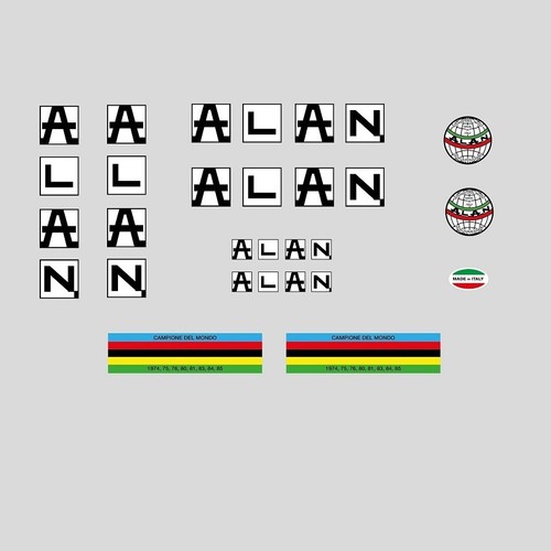 Alan bicycle rahmen decals - decals,