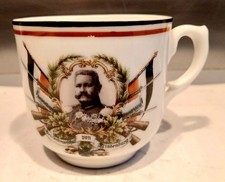Antike Porzellan Tasse Hindenburg 1. Weltkrieg, 8cm Patriotika