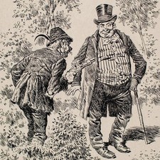 Karikatur Männerbildnis