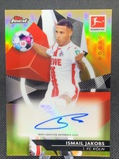 Ismail Jakobs 19/25 Auto Gold Topps Finest Bundesliga 2020-21 #49 1. FC Köln