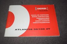 Betriebsanleitung Bedienungsanleitung DERBI Scooter Atlantis 50/100 4T 2004