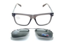 Vuarnet Px 3000 1404 0004 Herren Quadratisch Brille Clip On Sonnenbrille Grau