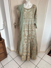 Brautkleid indisch Hochzeitskleid walima Barat Maxi Strickerei Gold Fäden Cancan