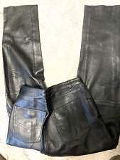 !! Extrem weiche enge Echt-Lederjeans Gr: 36  schwarz  abgefüttert   ( 3654)