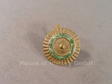 147854: SACHSEN Schirmmützen Kokarde für Offiziere aus Buntmetall weiß/grün/weiß