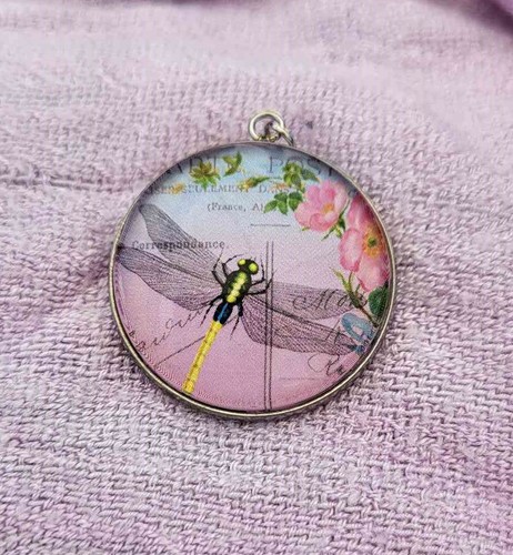 Halskette yellow dragonfly - yellow,