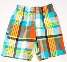 eleMar Bademode Jungen Bermuda Badehose kariert bunt weiß-blau-rot-grün Gr. 140