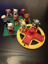 LEGO Fabuland Figuren - Affe, Schaf, Hase, Ferkel, Maus, Katze