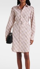 Burberry Hemdkleid Allover Karomuster Stretch Baumwolle. Rosa. UK 6 (6-8). 890 £+