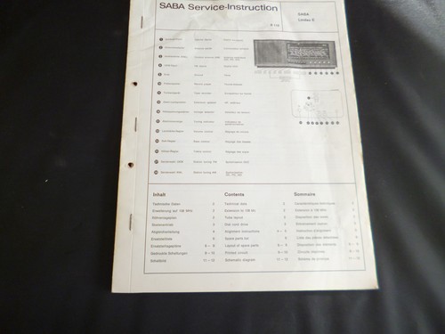 Original service manual - manual, saba