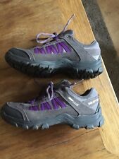 Schuh , Wanderschuhe, Salomon , Contagrip, Größe 37 1/3, Lila, Grau, Wie Neu 